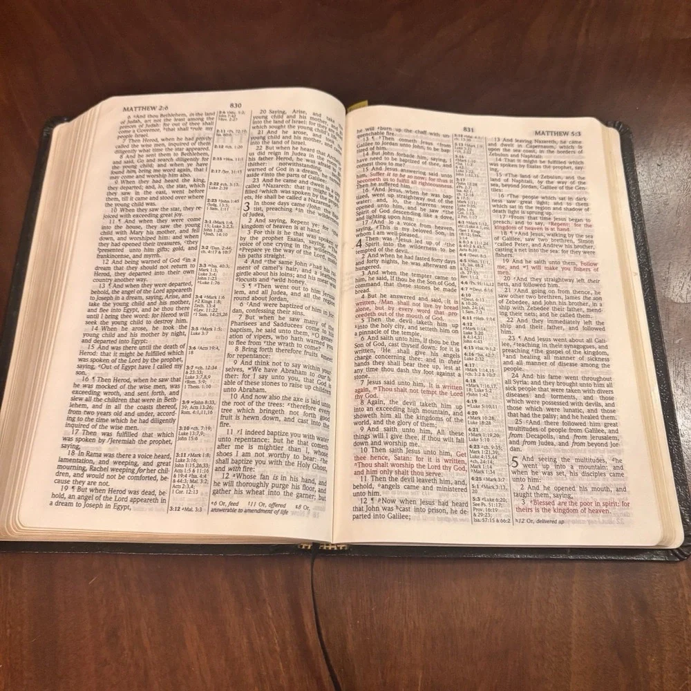Holy Bible KJV UltraThin Reference Concordance Black Bonded Leather Holman‎ 1999